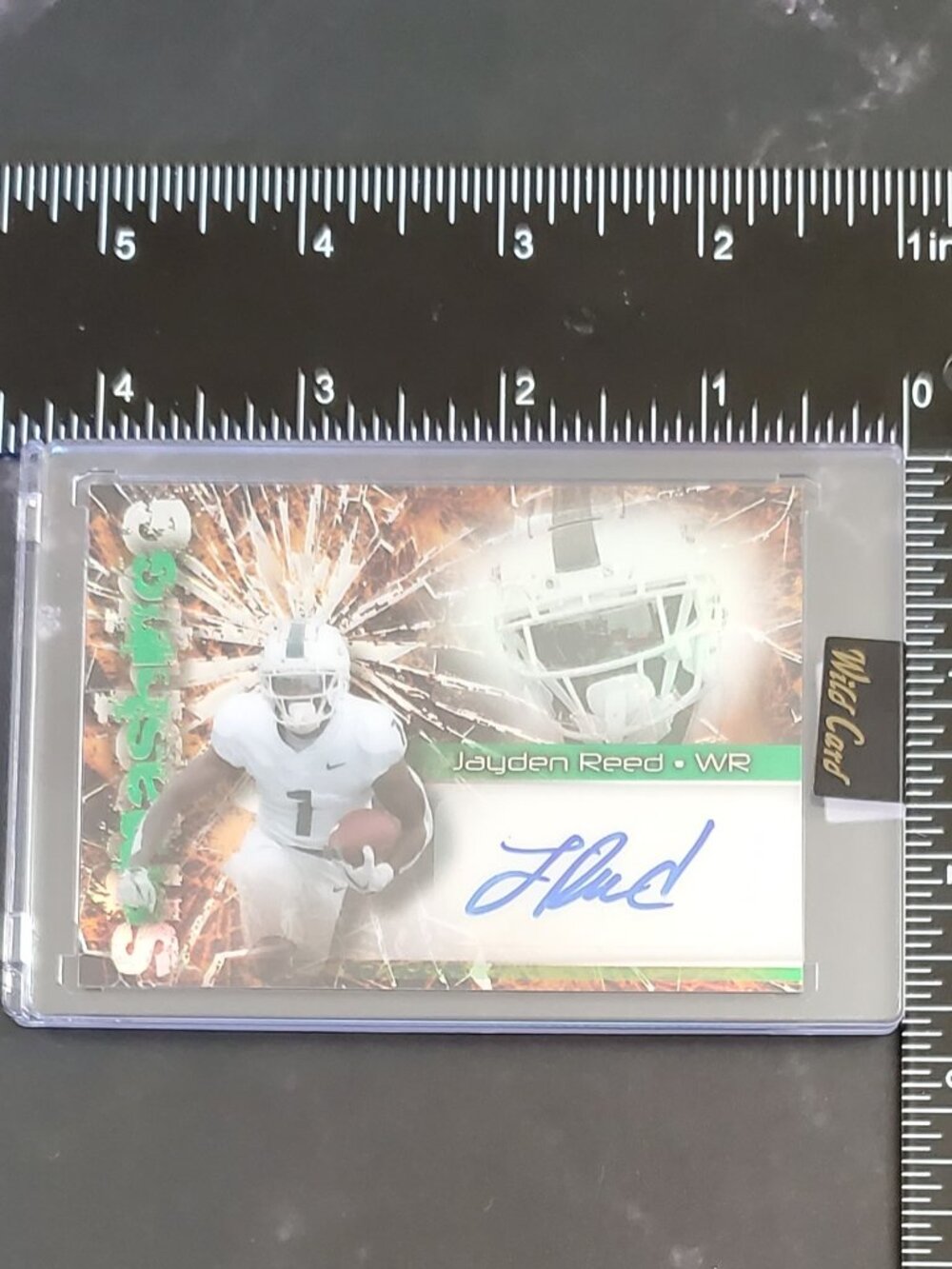 Jayden Reed 2023 Wild Card Alumination Smashing Green Auto RC 15/25 #AS-22